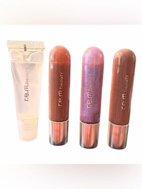 r.e.m. beauty Lip Bundle 4pc Set Full Size Plumping & Assorted Shades NEW IN BOX